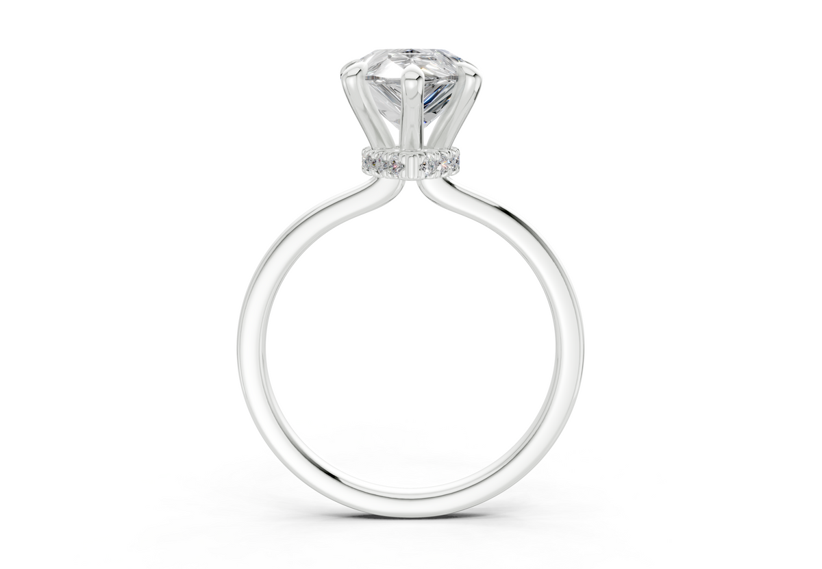 Seraphina Diamond Solitaire Pear Cut 1.8mm Engagement Ring