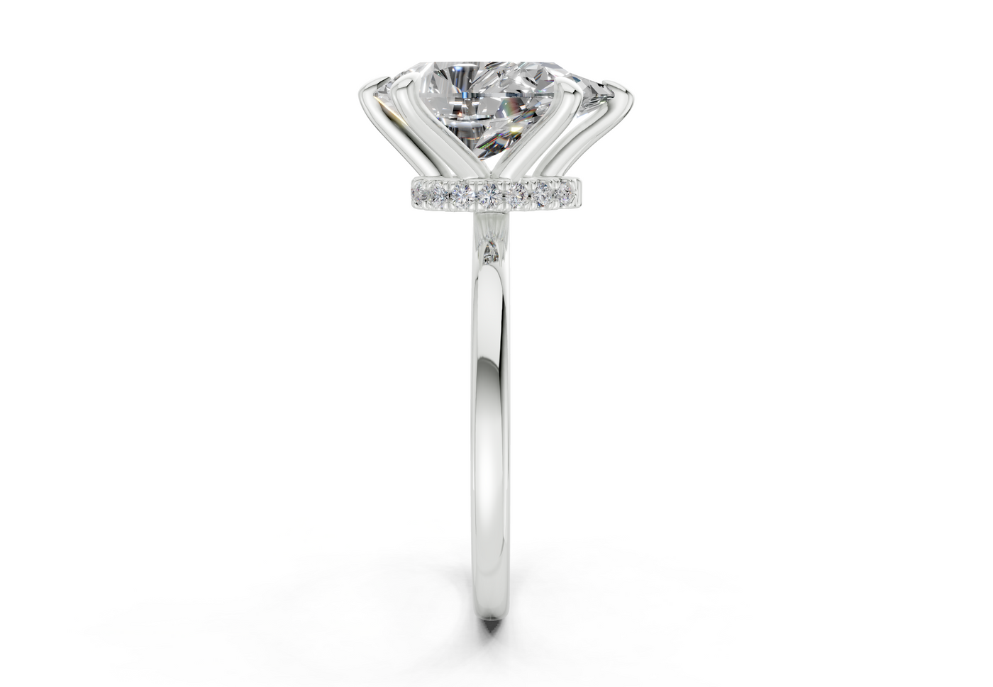 Seraphina Diamond Solitaire Pear Cut 1.8mm Engagement Ring