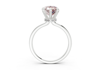 Seraphina Pink Diamond Solitaire Pear Cut 1.8mm Engagement Ring
