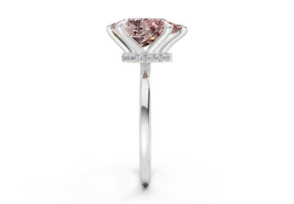Seraphina Pink Diamond Solitaire Pear Cut 1.8mm Engagement Ring