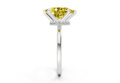 Seraphina Yellow Diamond Solitaire Pear Cut 1.8mm Engagement Ring