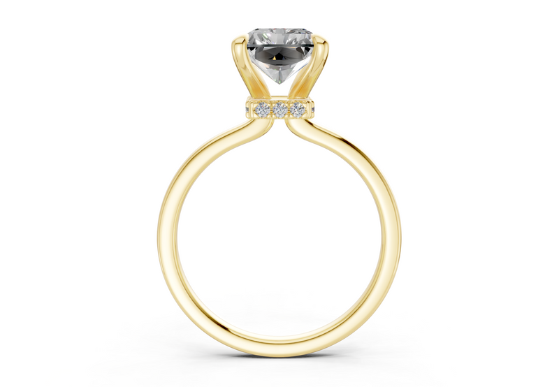 Seraphina Diamond Solitaire Radiant Cut 1.8mm Engagement Ring
