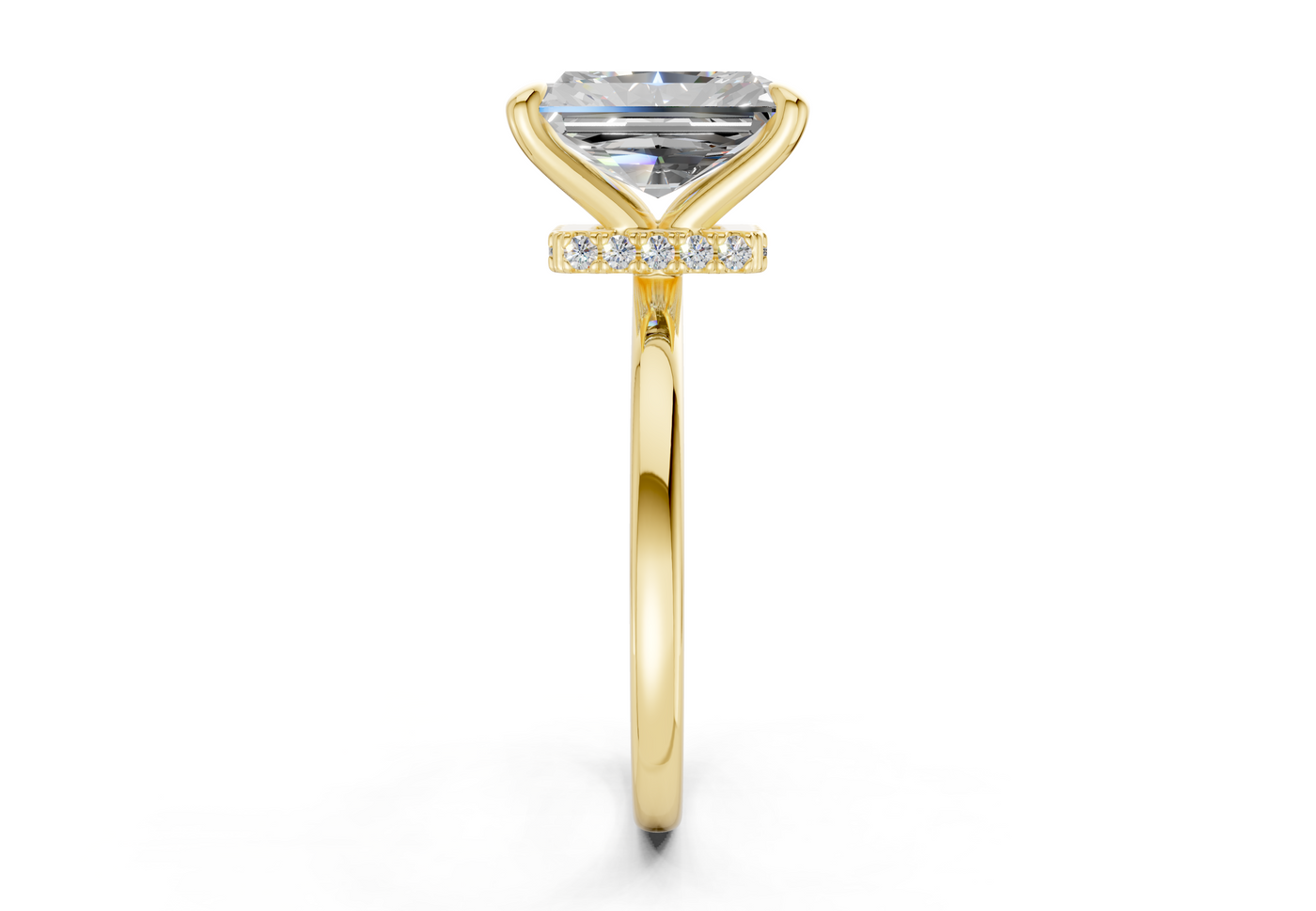 Seraphina Diamond Solitaire Radiant Cut 1.8mm Engagement Ring