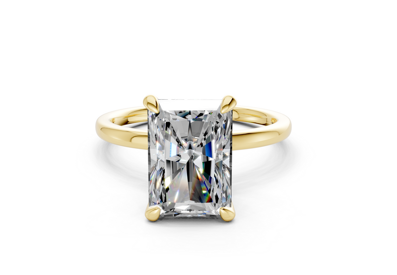 Seraphina Diamond Solitaire Radiant Cut 1.8mm Engagement Ring