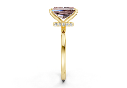 Seraphina Pink Diamond Solitaire Radiant Cut 1.8mm Engagement Ring