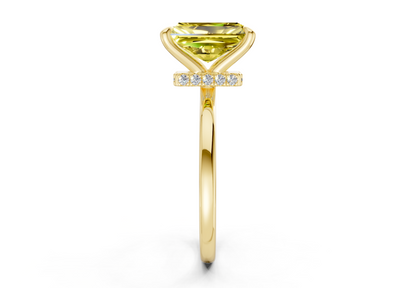 Seraphina Yellow Diamond Solitaire Radiant Cut 1.8mm Engagement Ring