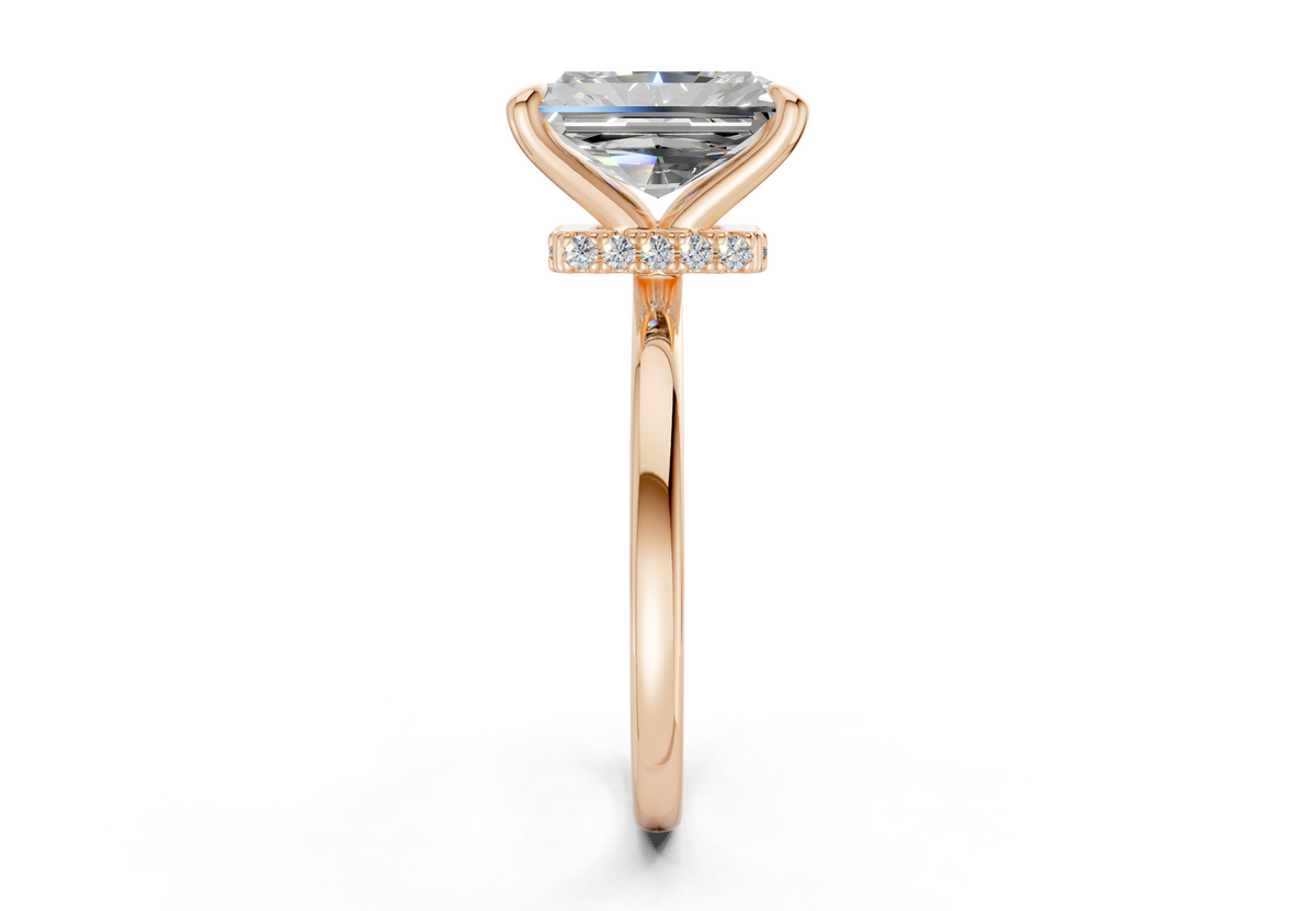 Seraphina Diamond Solitaire Radiant Cut 1.8mm Engagement Ring