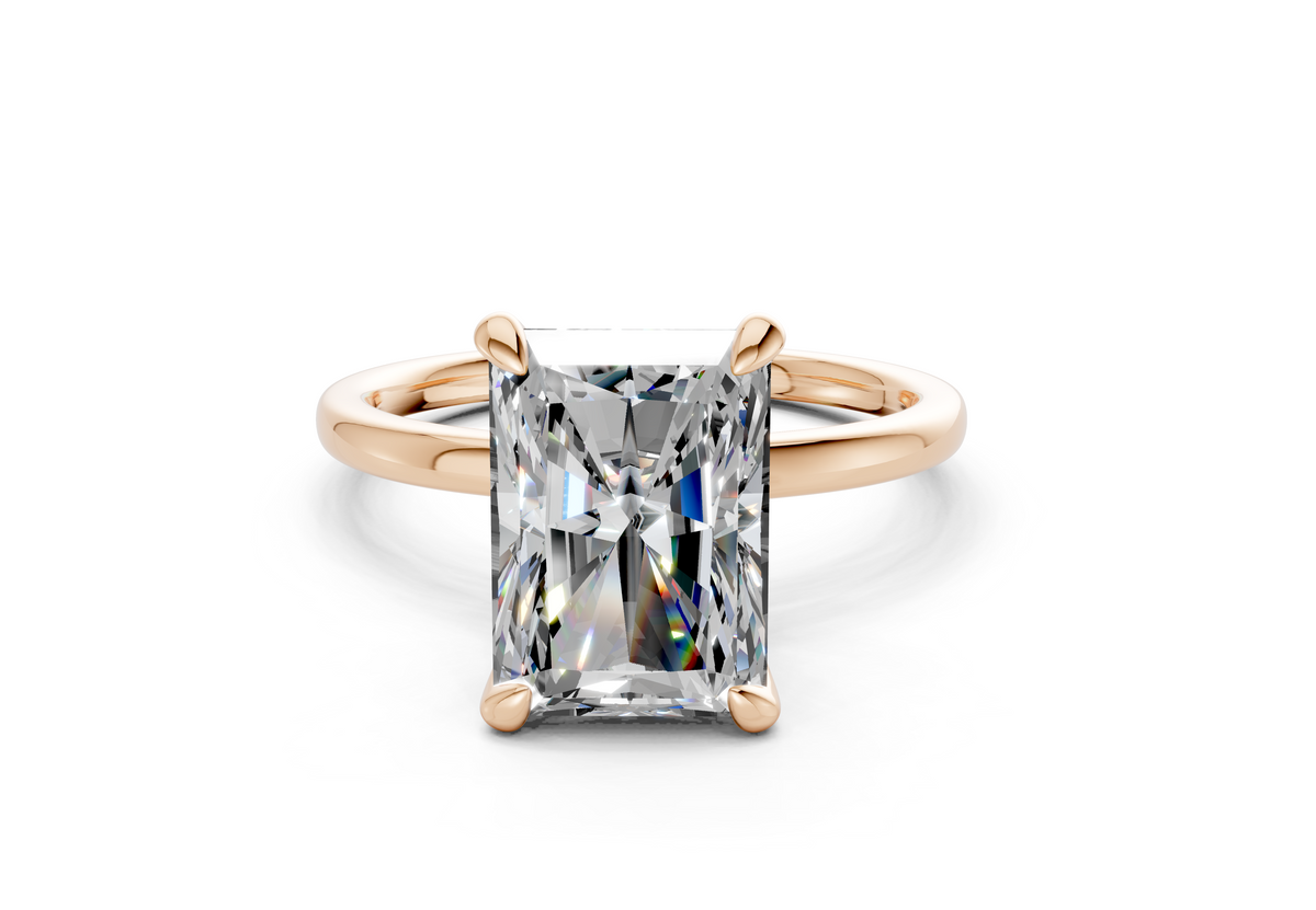 Seraphina Diamond Solitaire Radiant Cut 1.8mm Engagement Ring