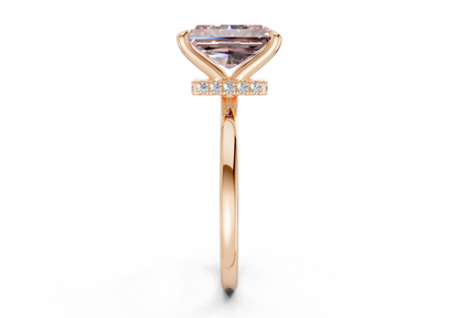 Seraphina Pink Diamond Solitaire Radiant Cut 1.8mm Engagement Ring