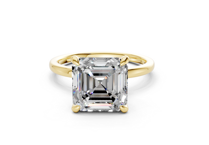 Seraphina Diamond Solitaire Asscher Cut 1.8mm Engagement Ring