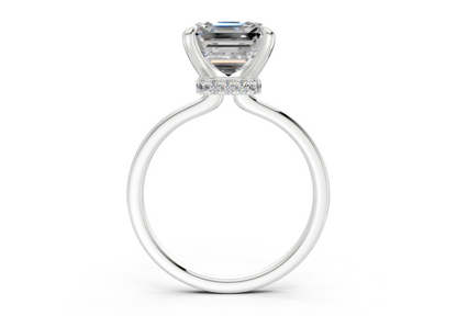 Seraphina Diamond Solitaire Asscher Cut 1.8mm Engagement Ring