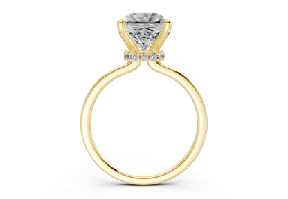 Seraphina Diamond Solitaire Radiant Squareuare Cut 1.8mm Engagement Ring