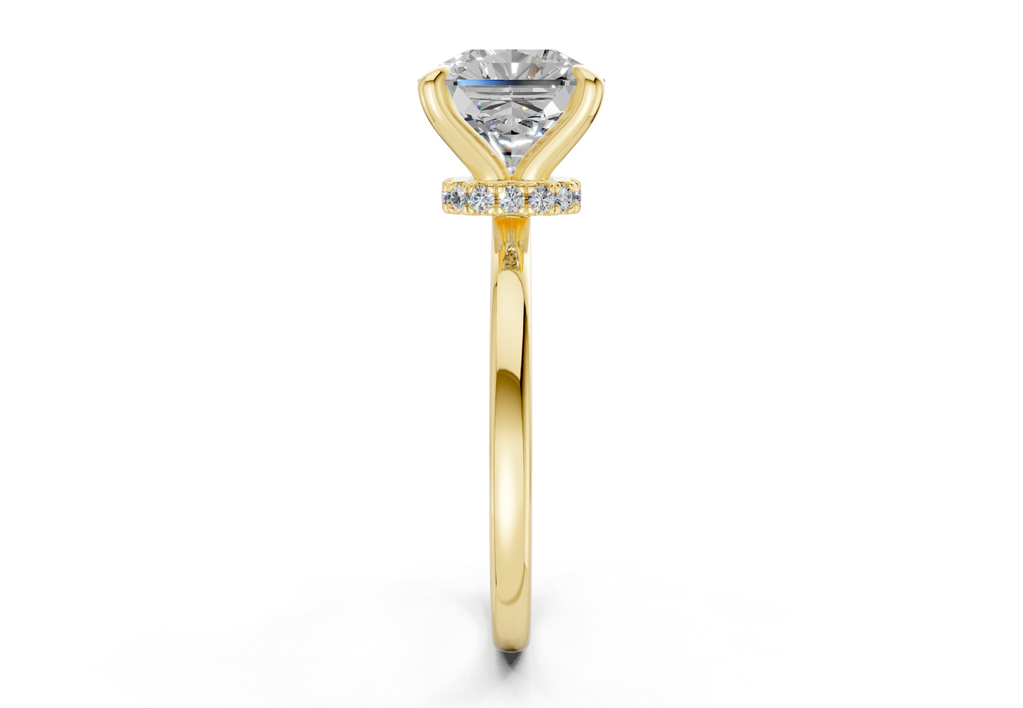 Seraphina Diamond Solitaire Radiant Squareuare Cut 1.8mm Engagement Ring