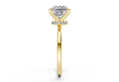 Seraphina Diamond Solitaire Radiant Squareuare Cut 1.8mm Engagement Ring