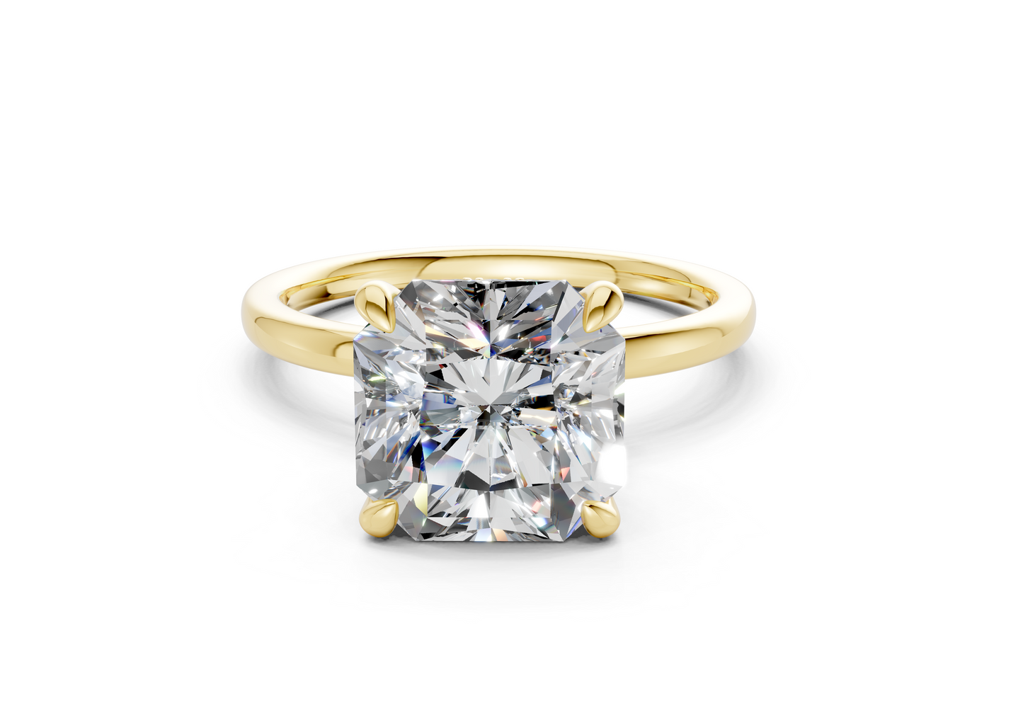 Seraphina Diamond Solitaire Radiant Squareuare Cut 1.8mm Engagement Ring