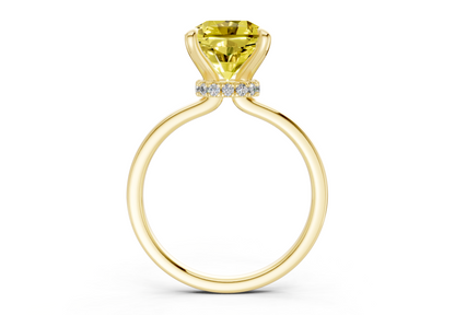 Seraphina Yellow Diamond Solitaire Radiant Squareuare Cut 1.8mm Engagement Ring