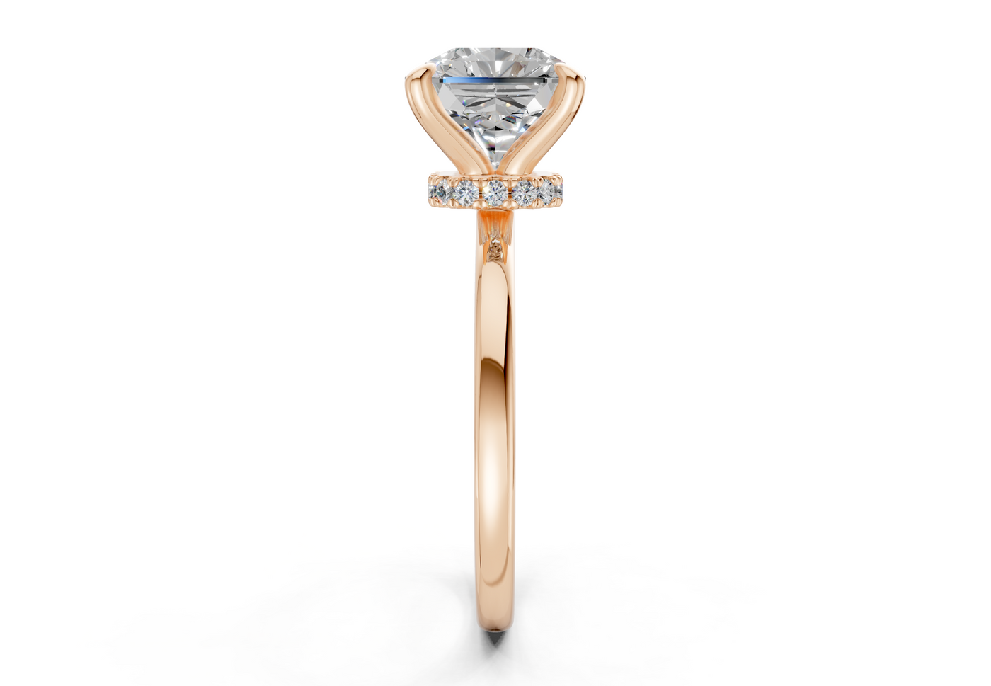 Seraphina Diamond Solitaire Radiant Squareuare Cut 1.8mm Engagement Ring