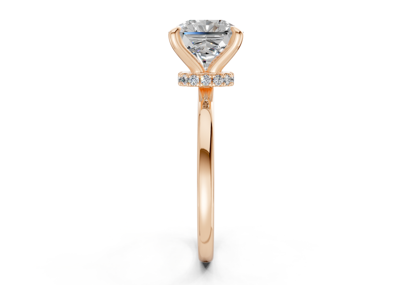 Seraphina Diamond Solitaire Radiant Squareuare Cut 1.8mm Engagement Ring