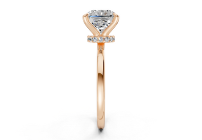 Seraphina Diamond Solitaire Radiant Squareuare Cut 1.8mm Engagement Ring