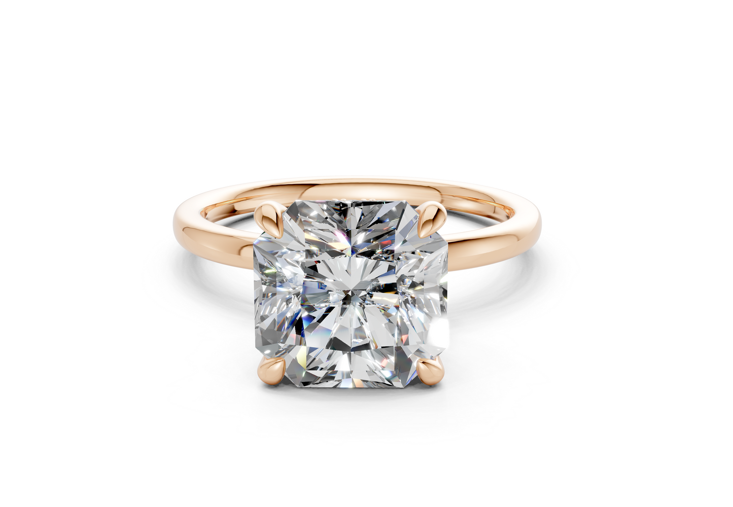 Seraphina Diamond Solitaire Radiant Squareuare Cut 1.8mm Engagement Ring