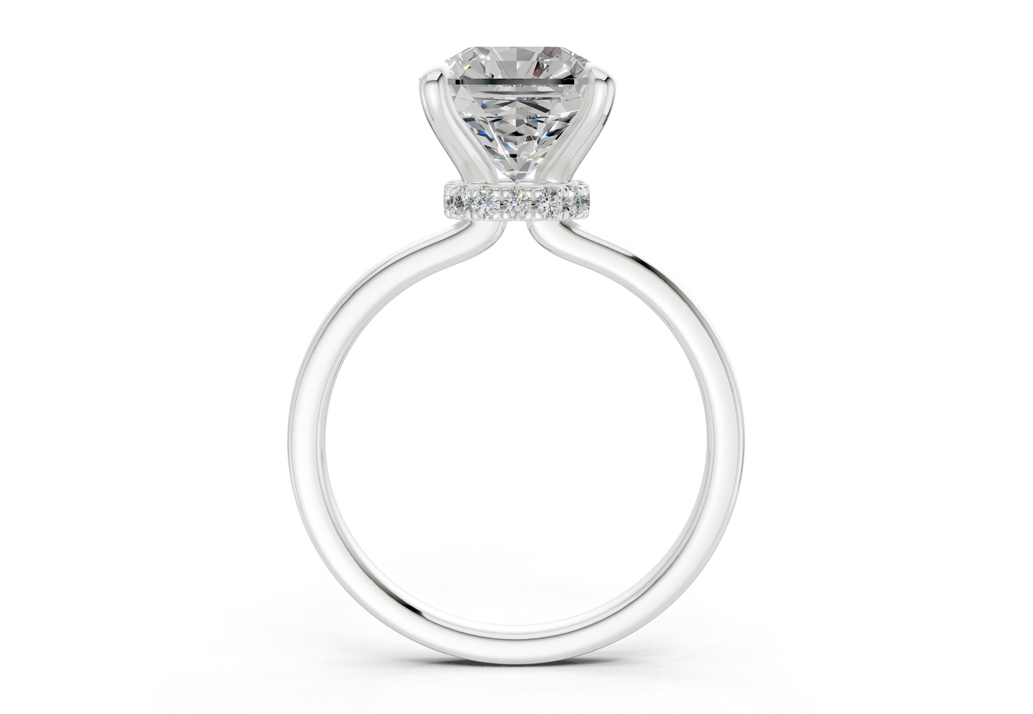 Seraphina Diamond Solitaire Radiant Squareuare Cut 1.8mm Engagement Ring