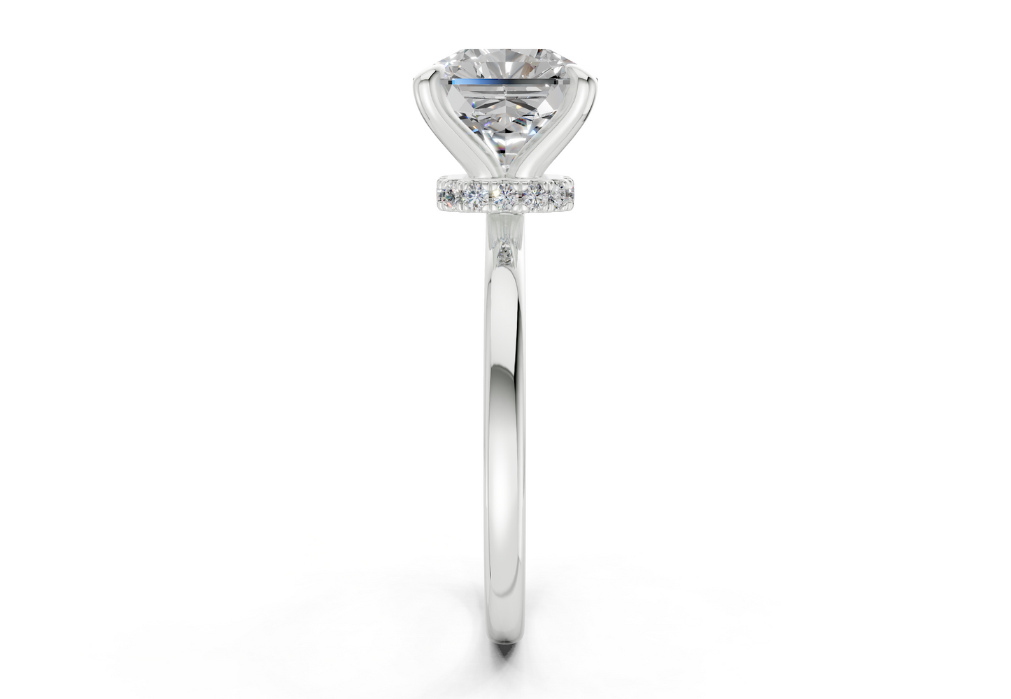 Seraphina Diamond Solitaire Radiant Squareuare Cut 1.8mm Engagement Ring