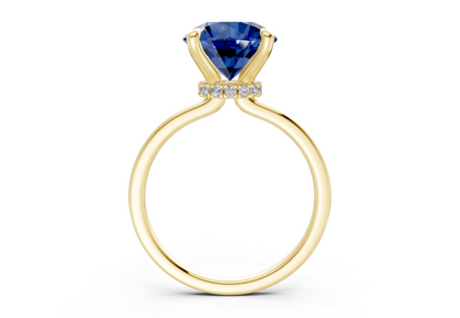 Seraphina Sapphire Gemstone Solitaire Round Cut 1.8mm Engagement Ring