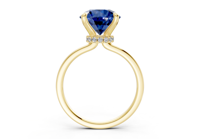 Seraphina Sapphire Gemstone Solitaire Round Cut 1.8mm Engagement Ring