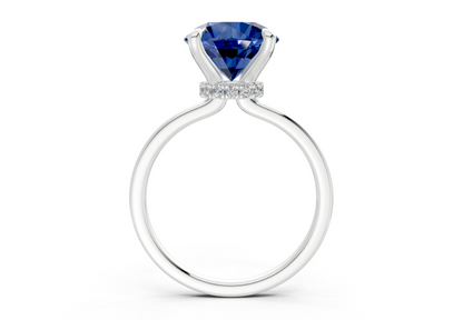 Seraphina Sapphire Gemstone Solitaire Round Cut 1.8mm Engagement Ring