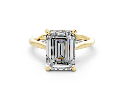 Piper Diamond Solitaire Emerald Cut 1.8mm Engagement Ring
