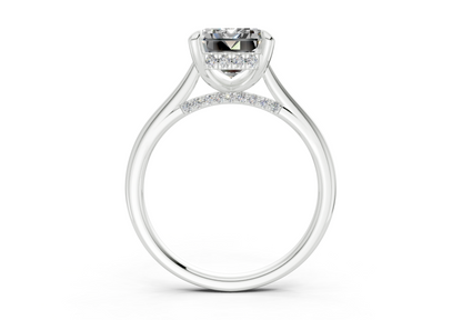 Piper Diamond Solitaire Emerald Cut 1.8mm Engagement Ring