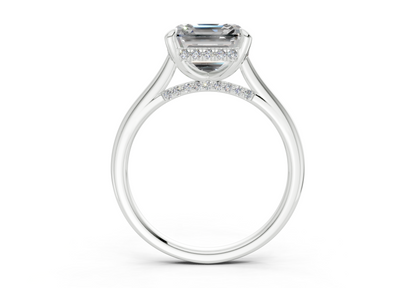 Piper Diamond Solitaire Asscher Cut 2.3mm Engagement Ring