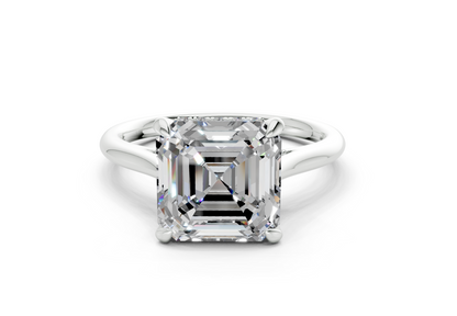 Piper Diamond Solitaire Asscher Cut 2mm Engagement Ring