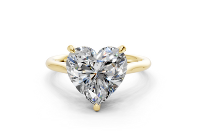 Piper Diamond Solitaire Heart Cut 1.8mm Engagement Ring