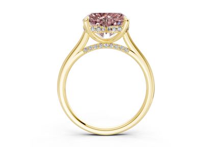 Piper Pink Diamond Solitaire Heart Cut 2.3mm Engagement Ring
