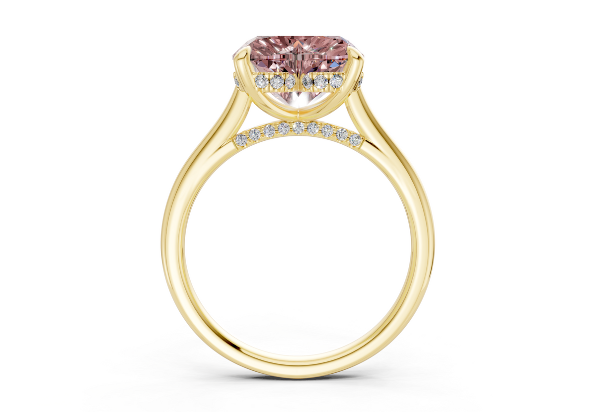 Piper Pink Diamond Solitaire Heart Cut 2mm Engagement Ring