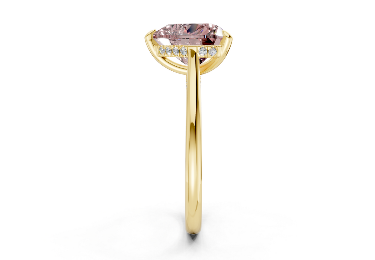 Piper Pink Diamond Solitaire Heart Cut 1.8mm Engagement Ring