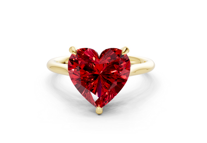 Piper Ruby Gemstone Solitaire Heart Cut 2mm Engagement Ring