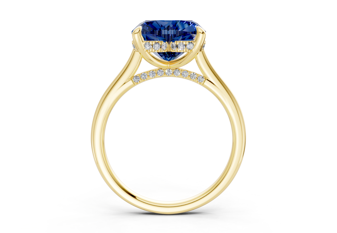 Piper Sapphire Gemstone Solitaire Heart Cut 1.8mm Engagement Ring