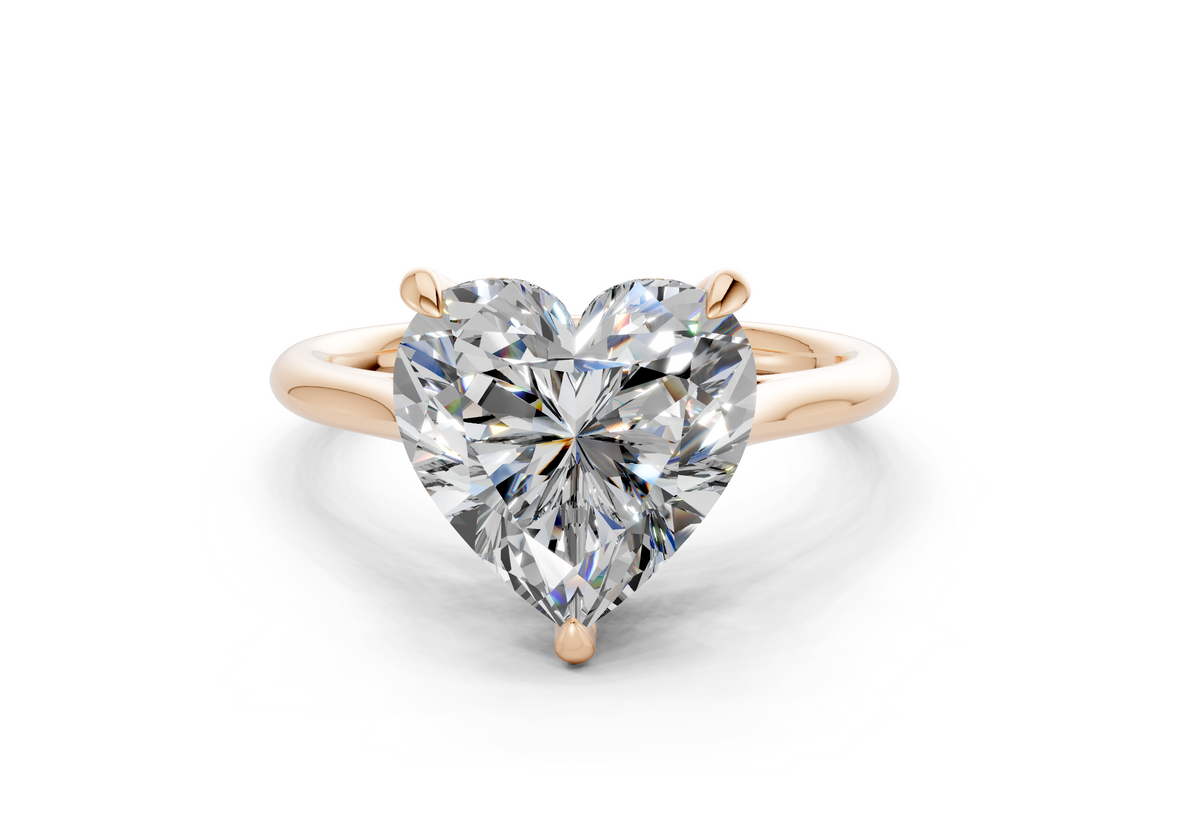 Piper Diamond Solitaire Heart Cut 1.8mm Engagement Ring
