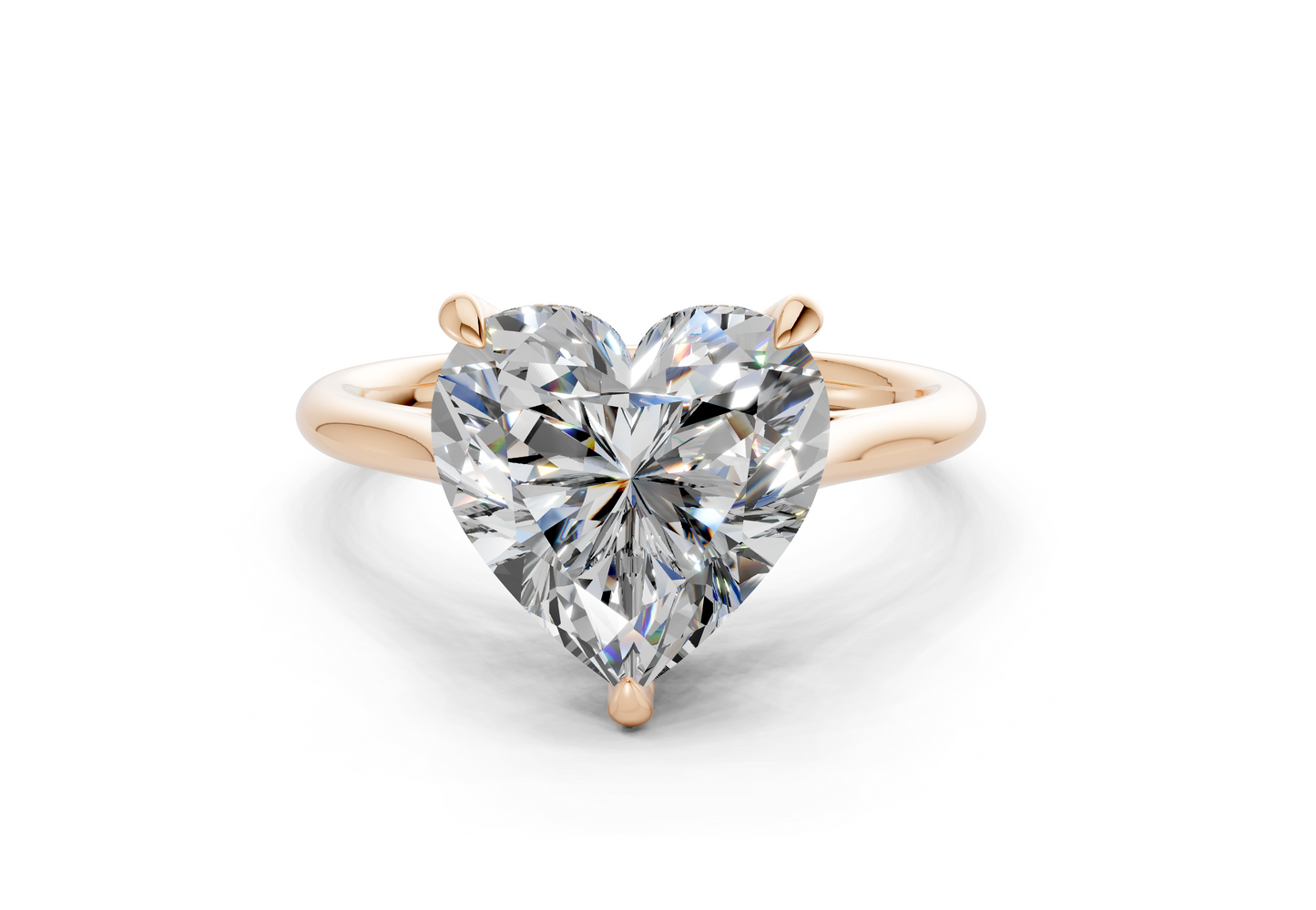 Piper Diamond Solitaire Heart Cut 2.3mm Engagement Ring