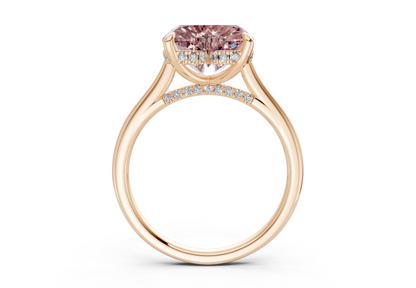 Piper Pink Diamond Solitaire Heart Cut 2.3mm Engagement Ring
