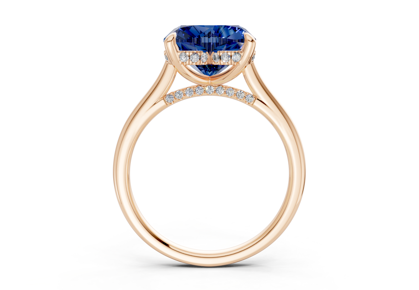 Piper Sapphire Gemstone Solitaire Heart Cut 1.8mm Engagement Ring