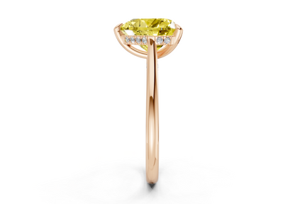 Piper Yellow Diamond Solitaire Heart Cut 2mm Engagement Ring