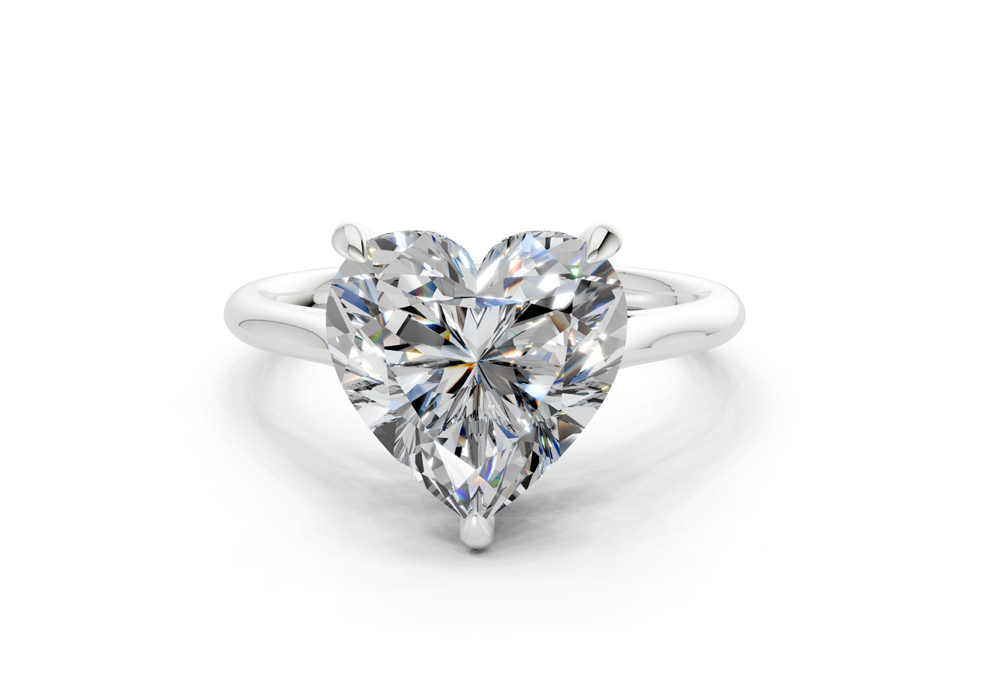 Piper Diamond Solitaire Heart Cut 1.8mm Engagement Ring