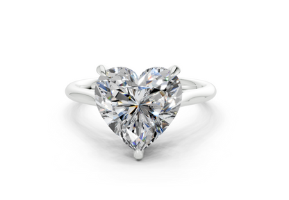 Piper Diamond Solitaire Heart Cut 1.8mm Engagement Ring