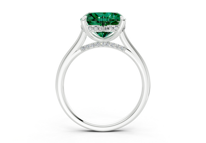 Piper Emerald Gemstone Solitaire Heart Cut 2mm Engagement Ring