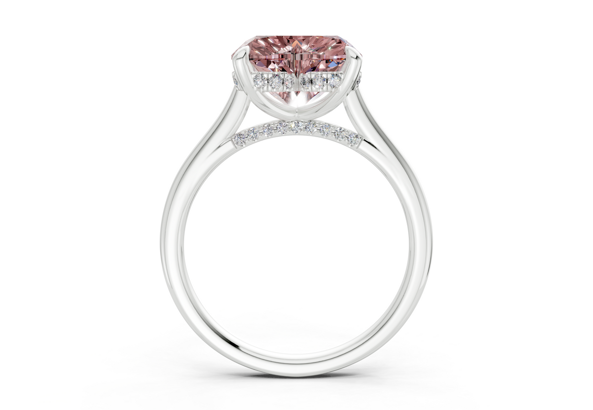 Piper Pink Diamond Solitaire Heart Cut 1.8mm Engagement Ring