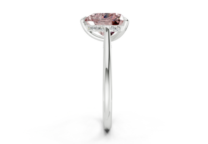 Piper Pink Diamond Solitaire Heart Cut 2.3mm Engagement Ring