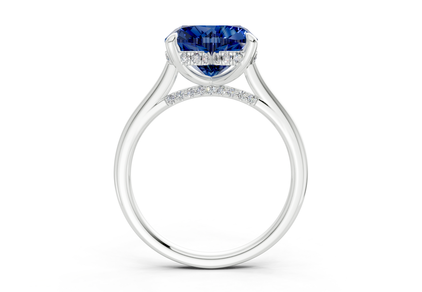 Piper Sapphire Gemstone Solitaire Heart Cut 1.8mm Engagement Ring